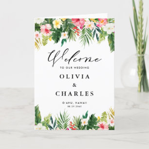 Programme Aquarelle Fleurs tropicales Mariage d'été