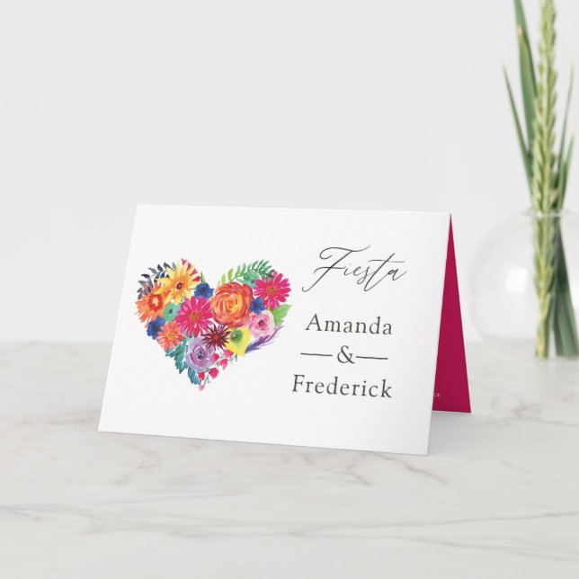 Programme Aquarelle Floral Mariage Fiesta (Devant)