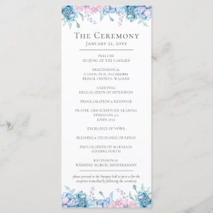 Programme Aquarelle Floral & Rustique Mariage de ferme en bo