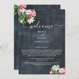 Programme Aquarelle Magnolia Fleurs Itinéraire Mariage