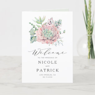 Programme Aquarelle Pastel Succulents Bouquet Mariage
