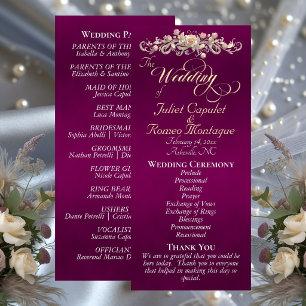 Programme Arc de rose - Mariage prune