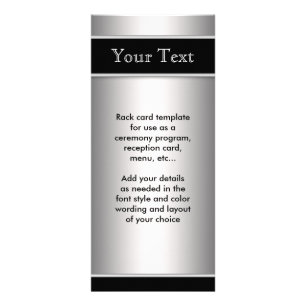 Programme argenté et noir de menu