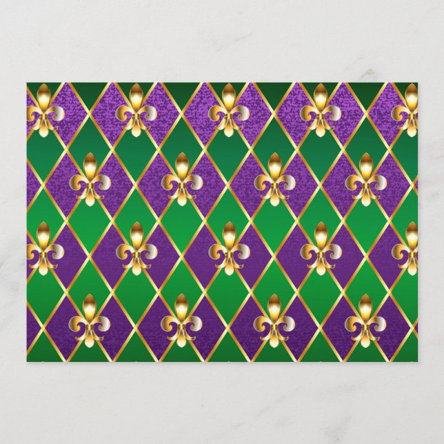 Programme Arrière - plan de bijoux Mardi Gras (Devant)