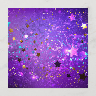 Programme Arrière - plan de feuille violet avec étoiles