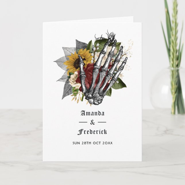 Programme Automne Rustique Floral Mariage gothique (Devant)