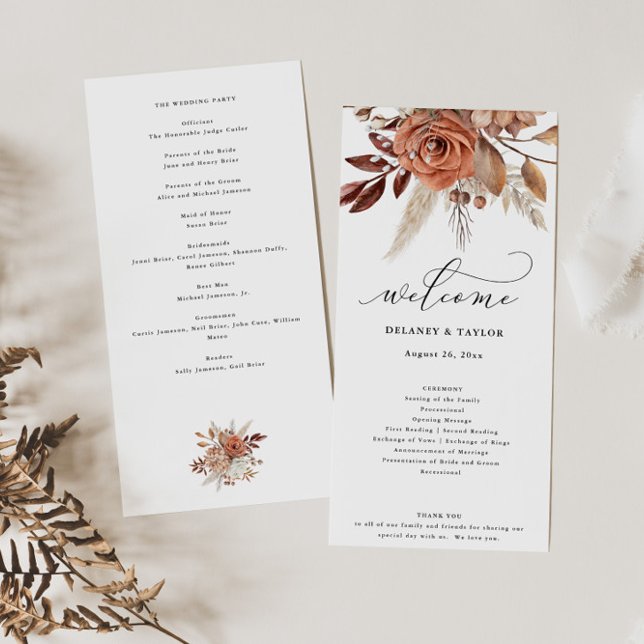 Programme Automne Rustique Mariage Floral Grand (Créateur téléchargé)
