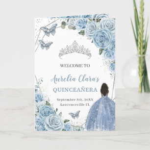 Programme Baby Blue Floral Quinceanera Brown Princesse Événe
