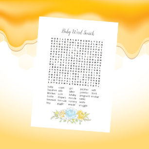 Programme Baby Word Search Boy Teddy Bear Card