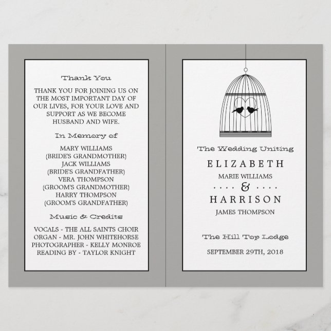 Programme binôme de Mariage de cage cardiaque vint (Devant)