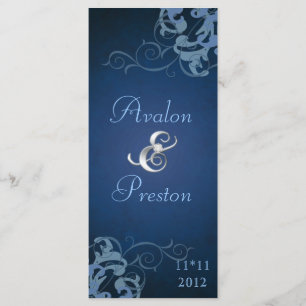 Programme bleu de mariage de rouleau bleu Nobel