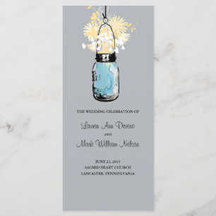 Programme bleu de pot et de fleurs sauvages de