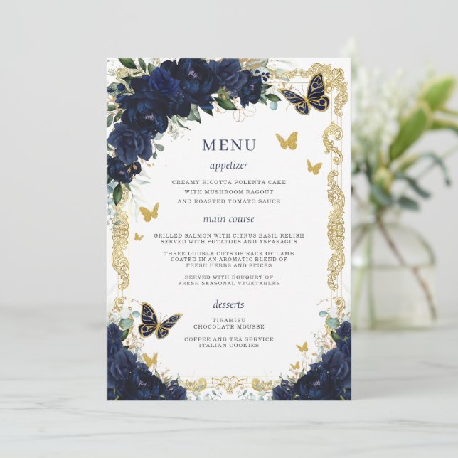 Programme Bleu floral bleu Quinceanera (Debout devant)
