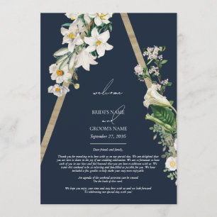 Programme Bohème Florales Mariage bleu Itinéraire