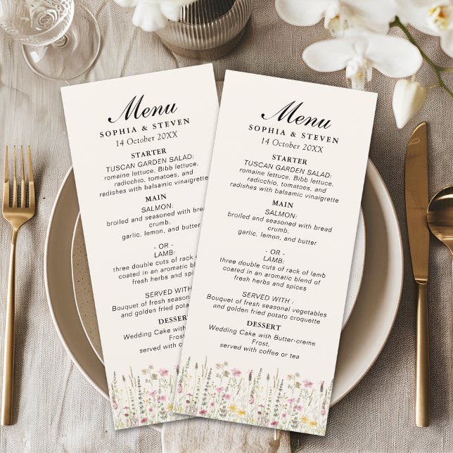Programme Bohemian Cream Floral Wedding  (Créateur téléchargé)