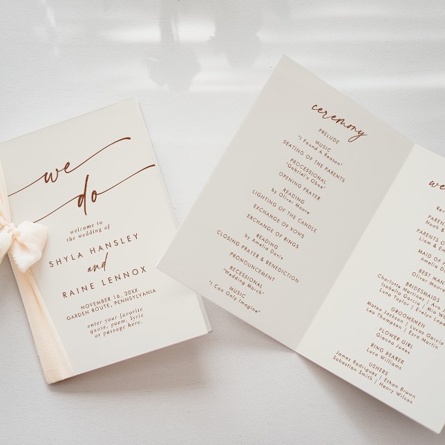 Programme Boho Chic Crème Bohème Nous Faisons Plier Mariage (Créateur téléchargé)