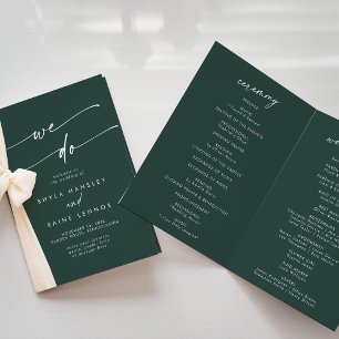 Programme Boho Chic Emerald Green Nous faisons plié Mariage