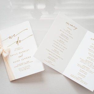 Programme Boho Chic Gold et Blanc Nous faisons plié Mariage