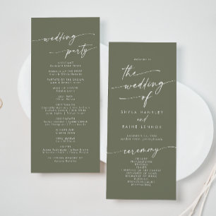 Programme Boho Chic Olive Green Tea Longueur Mariage