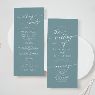 Programme Boho Chic Seafoam Turquoise Tea Mariage
