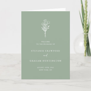 Programme Boho Minimaliste Botaniques Sage Green Mariage