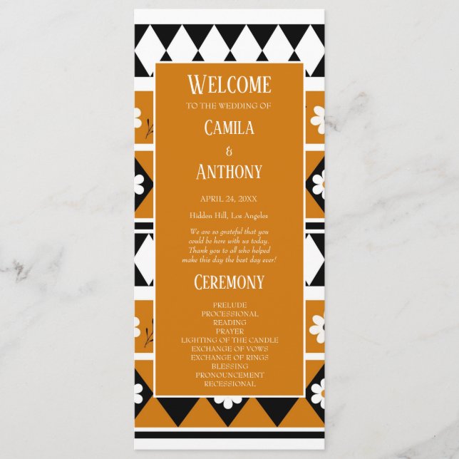 Programme Bordure Fleur Diamant Boho Motif Floral (Devant)