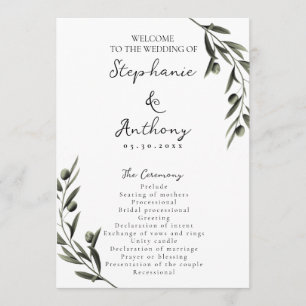 Programme Botanique Olive Branch Feuille Mariage italien