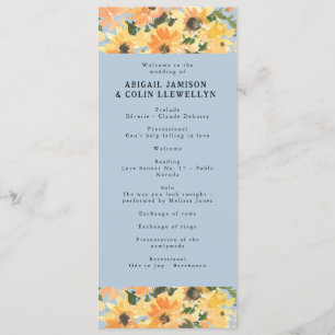 Programme Bouquet de tournesol rustique aquarelle