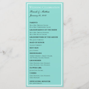 Programme Bride & Co Mariage Suite Élégante cérémonie de mar