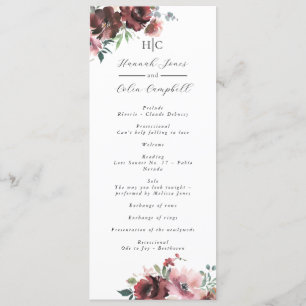 Programme Brousse classique Bourgogne Rose & Peony