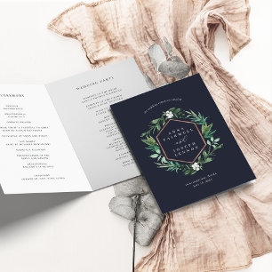 Programme Cadre de serre   Mariage botanique aquarelle