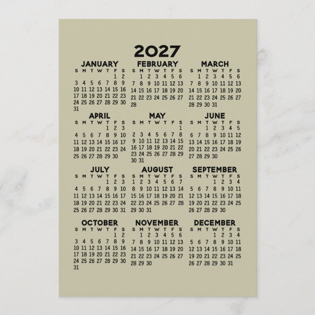 Programme Calendrier de l'année complète - Motif MCM au vers (Devant)