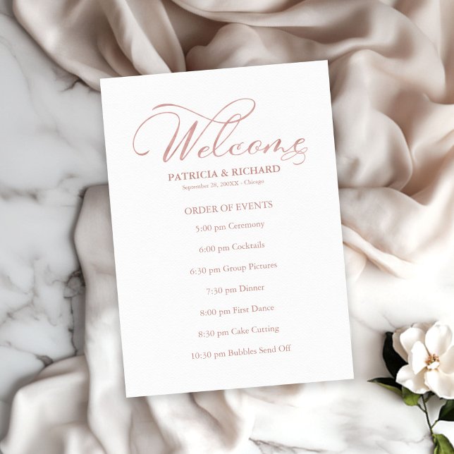 Programme Calendrier mariage Ordre des événements (Créateur téléchargé)