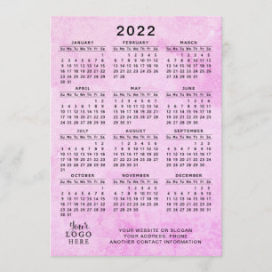Programme Calendrier rose 2022 Votre logo Entreprise