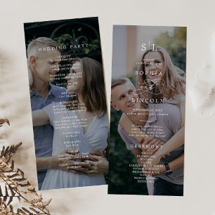 Programme Calligraphie romantique Monogramme Dark Photo Mari