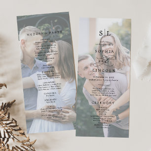 Programme Calligraphie romantique Monogramme Mariage photo