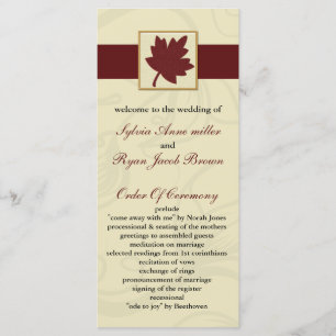 Programme canneberge automne automne automne mariage
