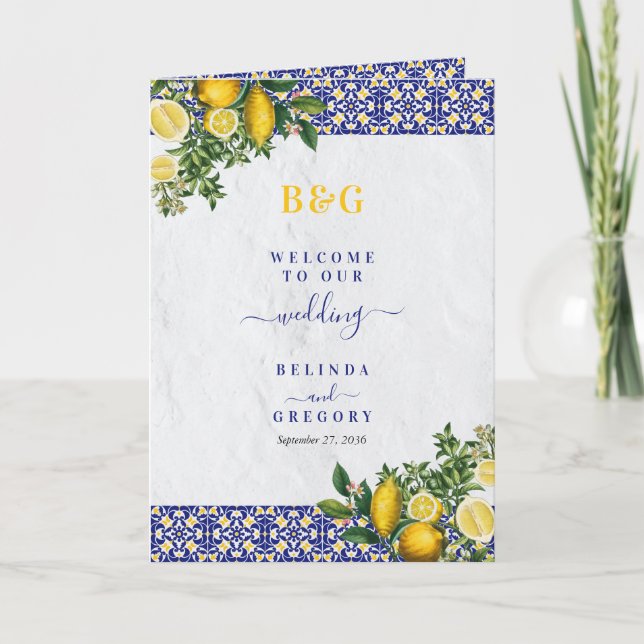 Programme Carreaux méditerranéens Citron Mariage Ordre de se (Devant)