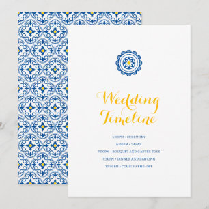 Programme Carrelage méditerranéen Bleu Jaune Mariage Timelin