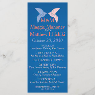 Programme catholique de mariage de colombes