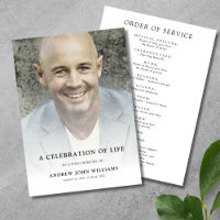 Célébration de la vie Photo Funeral Program