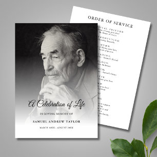 Programme Célébration de la vie Photo Funeral Program