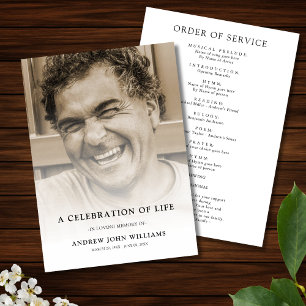 Programme Célébration de la vie Photo Funeral Program