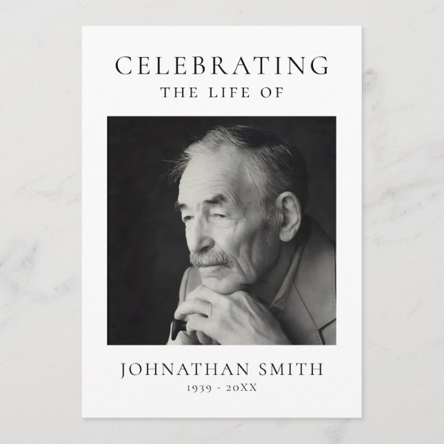 Programme Celebration of Life Photo Memorial Funeral (Devant)