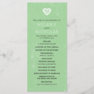 Programme Celtic Heart Irish Wedding Program 3991
