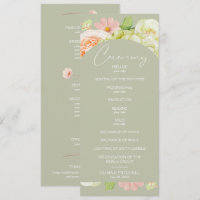 Cérémonie de Mariage Chic Florals Sage Green
