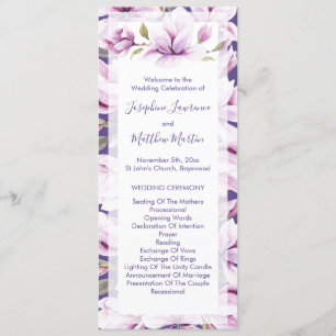 Programme Cérémonie des Mariages floraux de Magnolia Violet