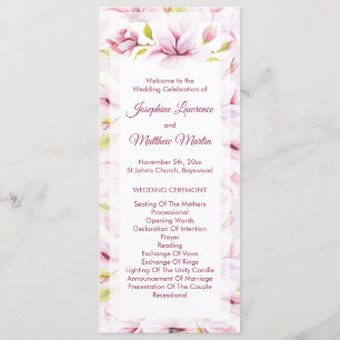 Programme Cérémonie des Mariages floraux des Magnolias du pr