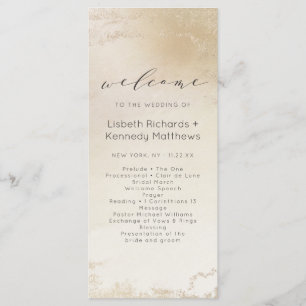 Programme Cérémonie du Mariage Ombre Yellow Gold Frosted Foi