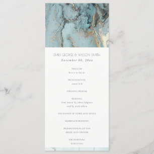 PROGRAMME CEREMONY AQUA BLUE GOLD AGATE